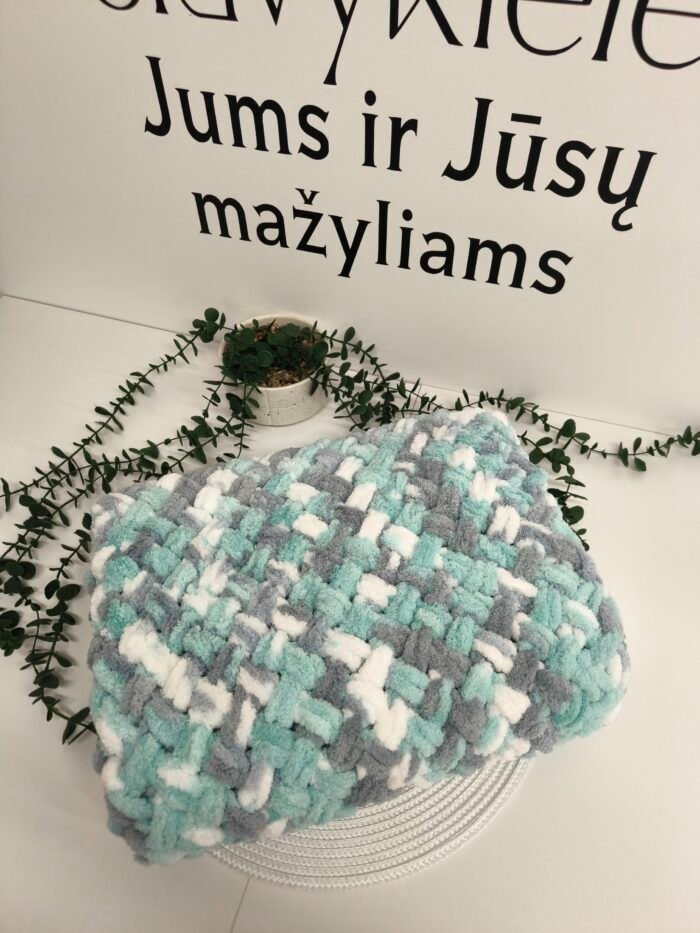 Puffy pledukas - pilkšvai mėtinis - Image 1