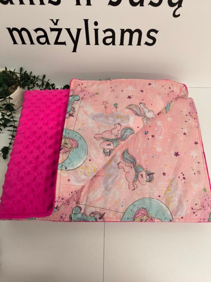 Minky pledukas su pašiltinimu - rožiniai vienaragiai - Image 1
