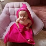 Medvilnės vafliuko rankšluostis gaubtuvu ir ausytėmis