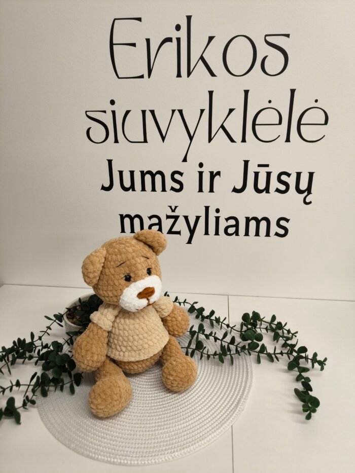 Rudas meškiukas su kapučino  marškinėliais - Image 1