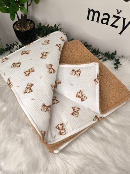 Muslino/tedi apšiltintas pledukas