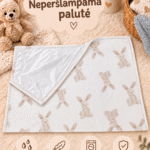 Muslino neperšlampama palutė pervystymui kūdikiams - zuikuciai