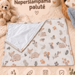 Muslino neperšlampama palutė  pervystymui kūdikiams - zvereliai